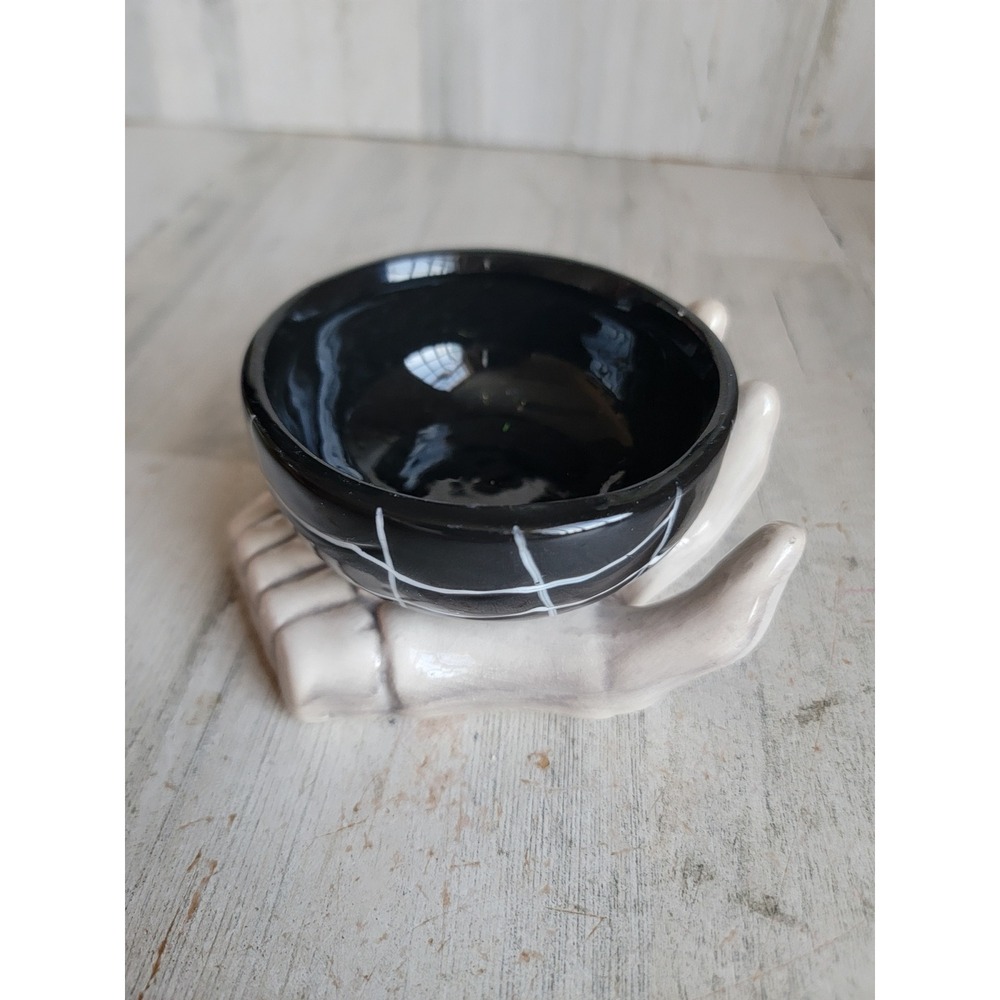 Ceramic skeleton‎ hands spider web mini bowl Halloween home decor